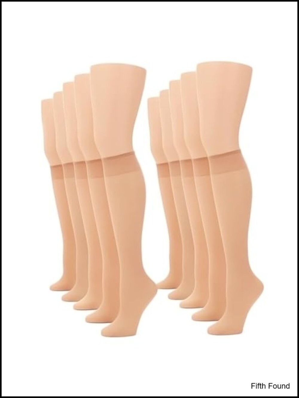 Sheer Knee High Stockings 15D Nylon Reinforced Toe 12 Pairs
